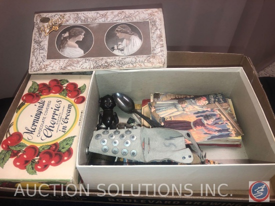 Antique Post Cards Marked 1910 Vintage Gillen's Box (Empty), Vintage Morningside Chocolate Covered