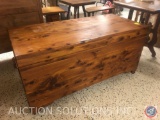 Wooden Rolling Hope Chest Measuring 48