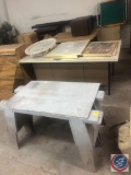 Wood Saw Horse Table Measuring 48