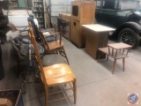 Assorted Chairs, Side Table Measuring 16 1/2