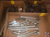 Assorted Ratchets and Socket Extensions Sizes Include 1/2