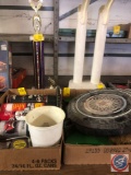 1st Place Apple Fest Car Show Trophy Year 2000, Peet Shoe Dryer, Assorted Cans of Parts Cleaner,