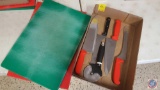 (4) Kitchen Knives, a Pizza Cutter; and (2) Nylon Cutting Boards