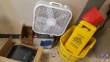 Sunbeam Health-at-Home Ultrasonic Humidifier in Original Box; Rubbermaid Mop Bucket w/ Wringer; (2)