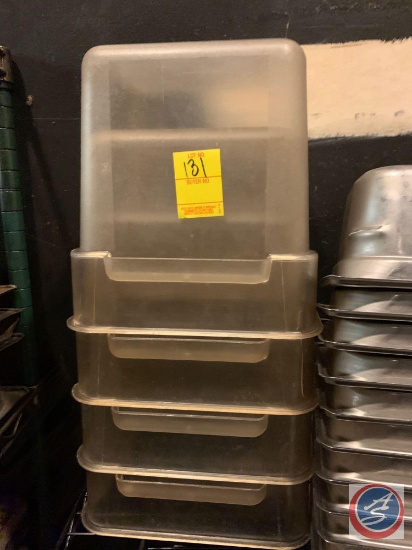 (4) Sysco 8 Qt. Containers [[SMALL CRACKS IN TWO OF THE CONTAINERS]]