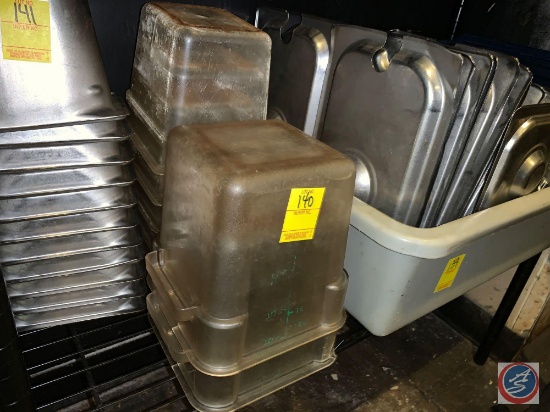 (2) Sysco Food Storage Containers [[NO LIDS]] and (2) Sysco Food Storage Containers