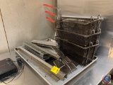 (3) Frying Baskets, Fryer Scoops, Full Size Sheet Pan and Dividers for Fryer