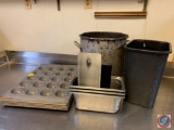 Muffin Pans, Stock Pot, Trash Can and Steam Table Inserts