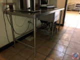 NSF Stainless Steel Drink Station with Back Splash Measuring 72