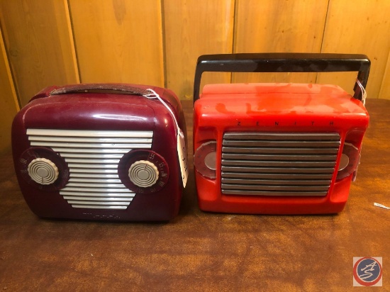 Zenith Portable Transistor Radio Model No. T402 and Motorola Portable Transistor Radio