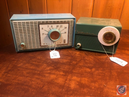 Motorola Portable Tube Radio Model No. A22B and Westinghouse Portable Tube Radio Model No. H-38075