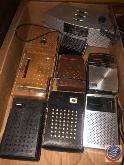 Silvertone 6 Transistor Radio in Leather Case, Capri Polyrad 6 Transistor Radio Model No. KR-6TS43