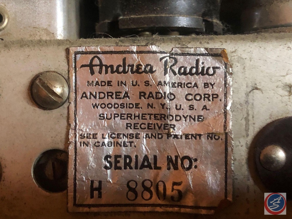 Andrea Vintage Standard Broadcast Short Wave Radio Model No. 351-15 | Art,  Antiques & Collectibles Collectibles Radios, Phonographs & Phones  Collectibles | Online Auctions | Proxibid