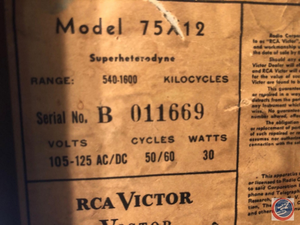 rca victor radio serial numbers