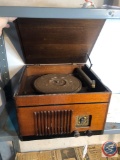 Emerson Vintage Phonograph/Tube Radio, Cabinet by Ingraham [[NO MODEL NO. VISIBLE]]
