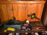 Replica Phonograph Jewelry Box, 1918 Replica Texaco Ford Runabout Piggy Bank, MDR Sports Radio,