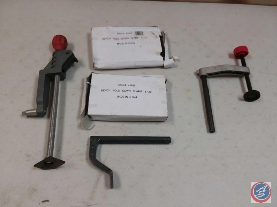 (2) 8 1/8'' Bench Hold Down Clamps + (2) Additional Clamps
