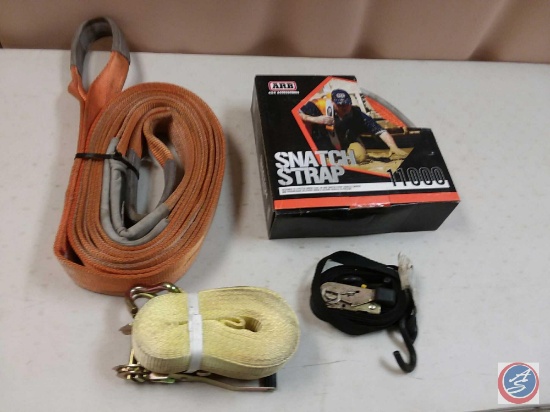 {NEW} ARB 11000 Snatch Strap; Large and Small Ratchet Straps and a Large Appliance Moving Strap