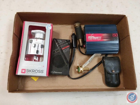 {NEW} SKROSS World Travel Adapter in Box; Statpower Portawattz 150 Power Inverter; (2) Brass Hose