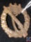 German WWII Army Bronze Infantry Assault Badge. The front shows a Mauser rifle in the center with a