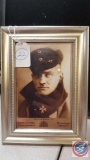 Reprint: Imperial German WWI Baron Manfred von Richthofen Photo Post Card. The frame measures 5