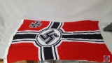 German WWII Army Heer Combat Swastika Battle Banner Flag. Measures 56? wide 34
