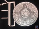 German WWII Waffen SS Schutz Staffel Officers Belt Buckle. The front reads ?Meine Ehre heist Treue!?