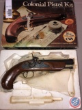 CVA Model Colonial Pistol Kit 44 Cal Single Shot Black Powder Replica pistol in factory box. No FFL