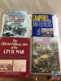 Military Books Including Titles Such As The Official Military Atlas of the Civil War, Campfires and