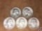 (5) 1958 Denver Mint Washington Quarters