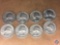 (8) 1964 Denver Mint Washington Quarters