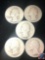 (5) 1935 Philadelphia Mint Washington Quarters