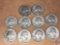 (3) 1954 Philadelphia Mint Washington Quarters and (7) 1954 Denver Mint Washington Quarters