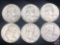 (6) 1953 Denver Mint Benjamin Franklin Half Dollar Coins