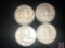 (4) 1954 Denver Mint Benjamin Franklin Half Dollar Coins