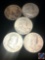 1950 Denver Mint Benjamin Franklin Half Dollar Coin, 1957 Denver Mint Benjamin Franklin Half Dollar
