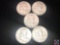 (5) 1959 Denver Mint Benjamin Franklin Half Dollar Coins
