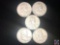 (5) 1962 Denver Mint Benjamin Franklin Half Dollar Coins