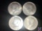 (4) 1964 Philadelphia Mint Kennedy Half Dollar Coins