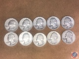 (4) 1947 Denver Mint Washington Quarters and (6) 1947 Philadelphia Mint Washington Quarters