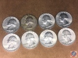 (8) 1964 Denver Mint Washington Quarters