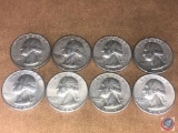 (8) 1964 Denver Mint Washington Quarters