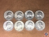 (8) 1964 Denver Mint Washington Quarters