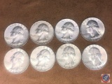 (8) 1964 Denver Mint Washington Quarters