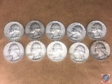 (1) 1957 Philadelphia Mint Washington Quarter and (9) 1957 Denver Mint Washington Quarters