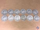 (1) 1952 San Francisco Mint Washington Quarter, (3) 1952 Philadelphia Mint Washington Quarters and