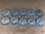 (5) 1951 Philadelphia Mint Washington Quarters and (5) 1951 Denver Mint Washington Quarters