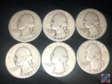 1938 Philadelphia Mint Washington Quarter and (5) 1939 Philadelphia Mint Washington Quarters