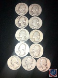 (1) 1941 San Francisco Mint Washington Quarter, (3) 1941 Denver Mint Washington Quarters and (7)