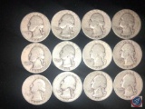 (2) 1941 Denver Mint Washington Quarters and (10) 1941 Philadelphia Mint Washington Quarters